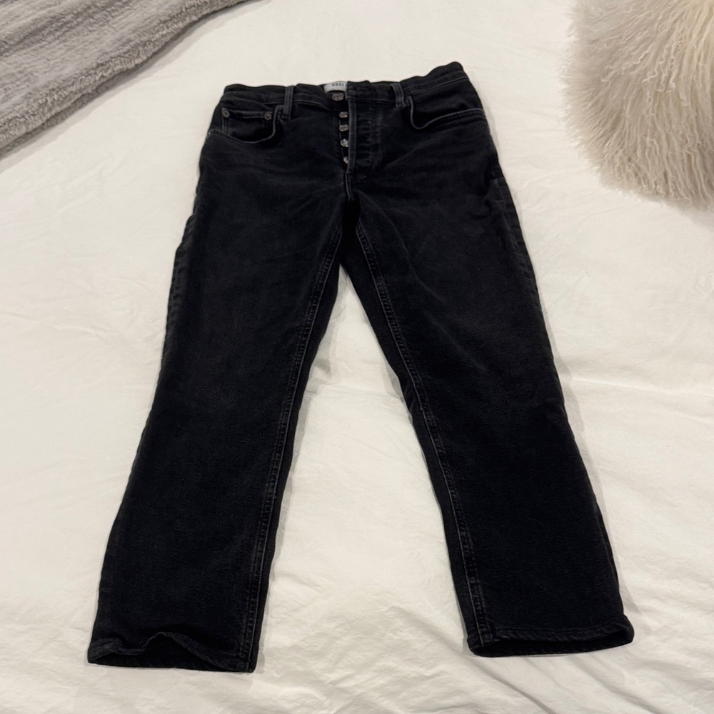 Agolde Black Straight Leg Women's Jeans